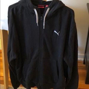 Men’s XL black Puma Sweatshirt hoodie full zip